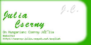 julia cserny business card